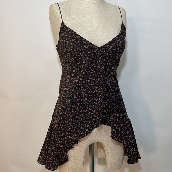 Michael Kors Collection Auburn Multi Vintage Floral Silk Tank Top size 0 - Picture 2 of 11